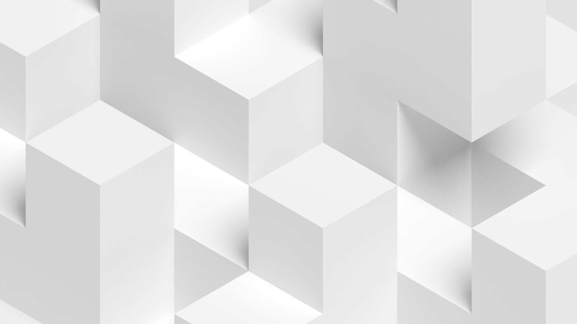 White abstract geometric background. Cubes.